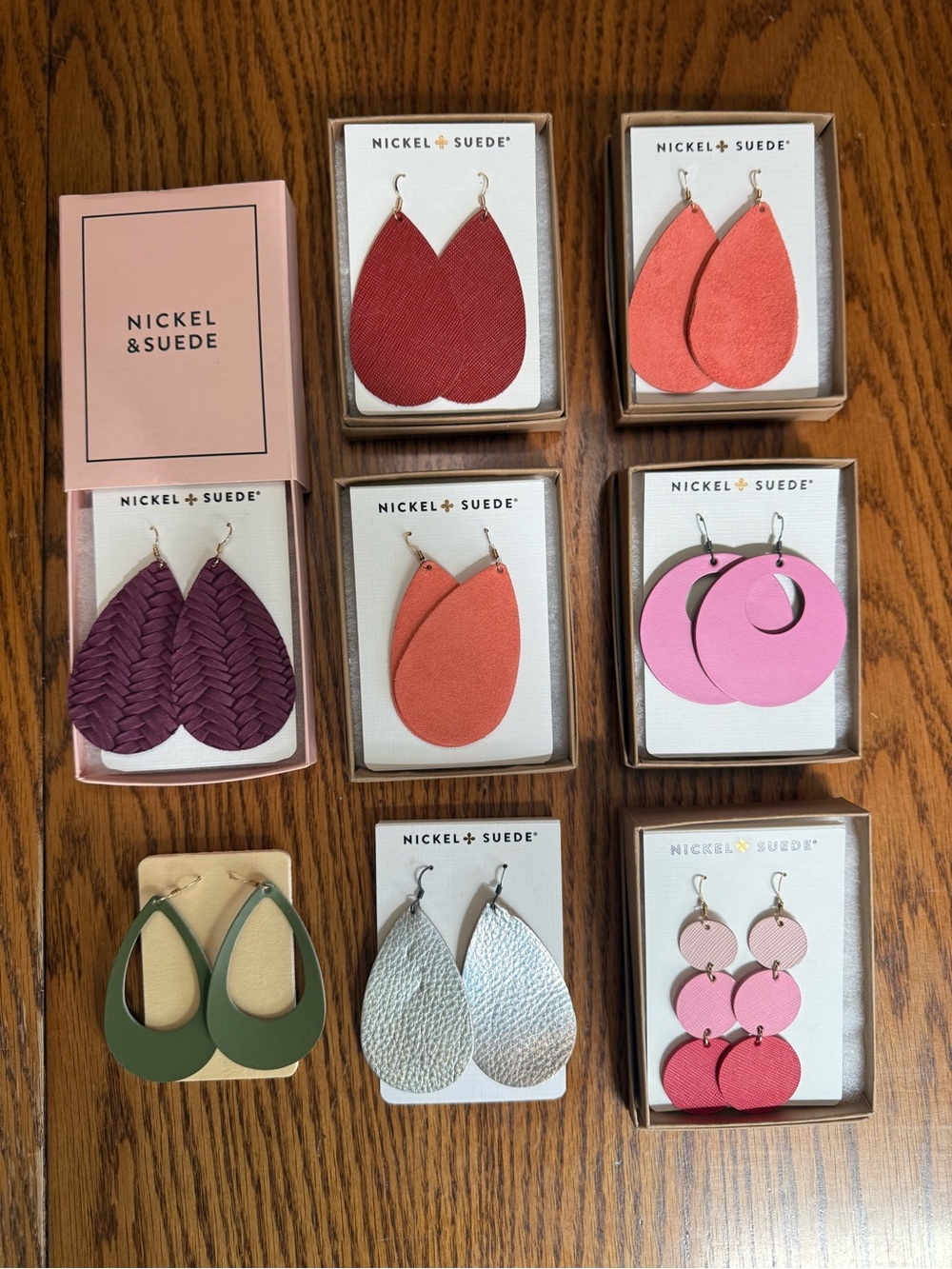 Nickel & Sued Leather Earring Lot